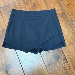 Aqua Black Overlap Skort Shorts